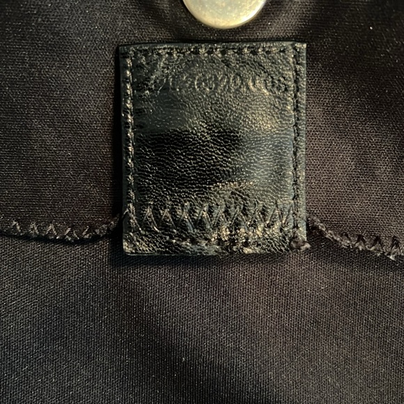 FENDI Vintage Nylon Top Leather Handle Handbag Black - Picture 12 of 12